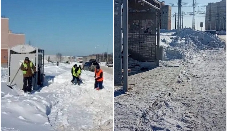 Калужские коммунальщики продолжают чистить улицы от снега 