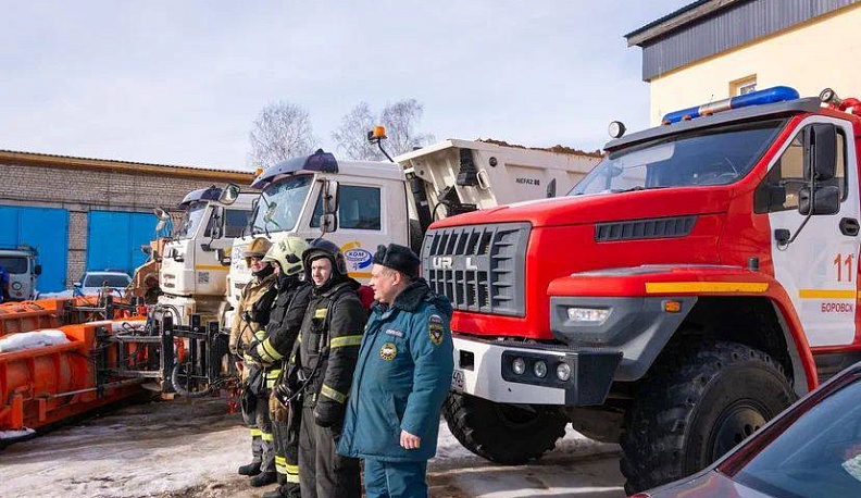В Боровске проверили технику для борьбы с ЧС