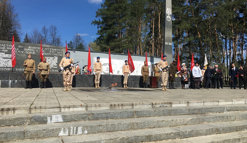 В Жуковском районе зажгли Вечный огонь