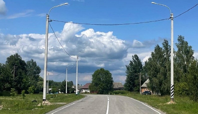 В деревне Акимовка Жиздринского района установили новое освещение