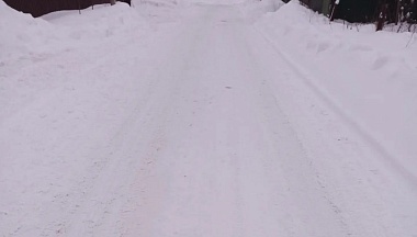 После просьбы в интернете в Боровском округе расчистили дорогу