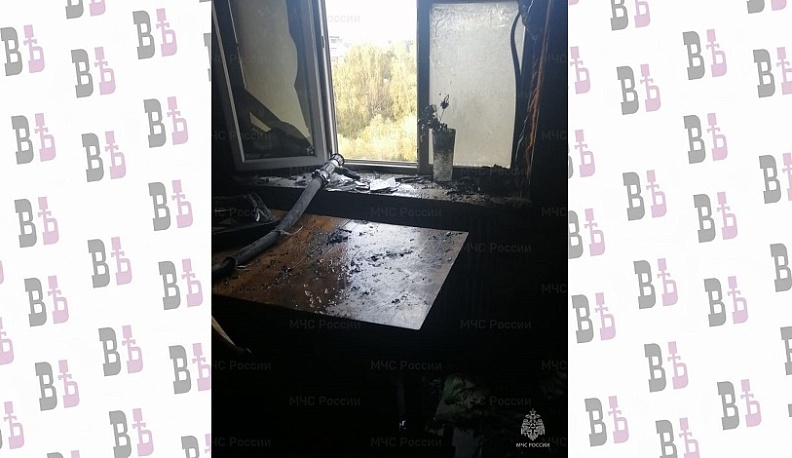 В калужской квартире случился пожар