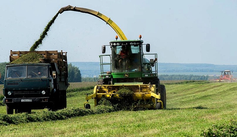 В Калужской области идет заготовка кормов