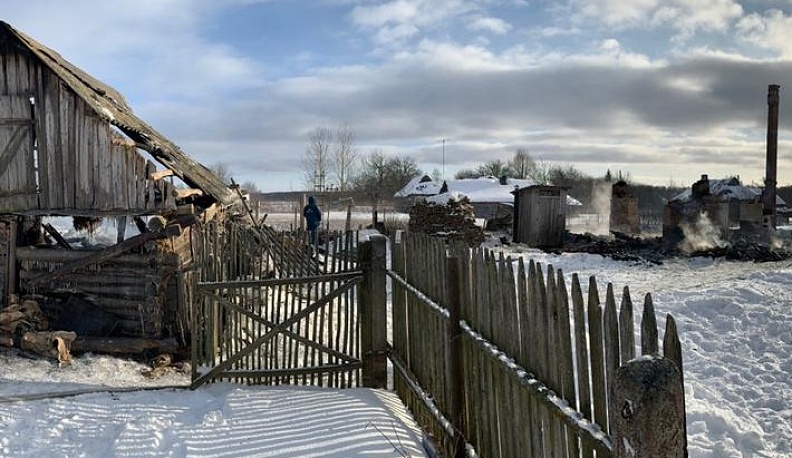 В пожаре в Сухиничском районе погиб местный житель