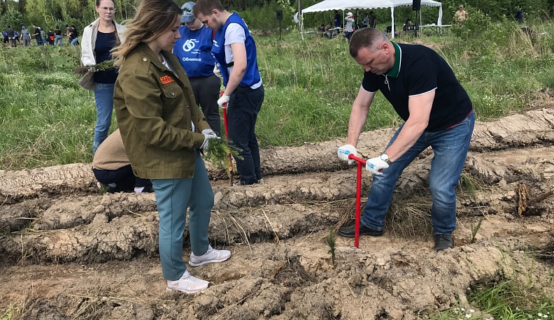 Сегодня близ Обнинска появился геоглиф, посвященный 65-летию города науки