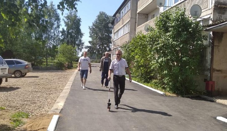 В Барятине приёмка благоустроенных дворовых территорий завершена