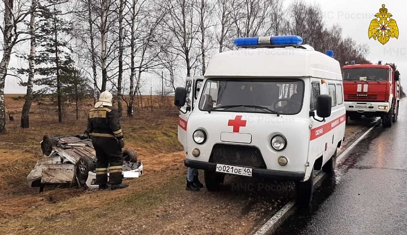 В Калужской области в аварии под Козельском пострадало несколько человек