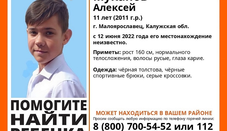 В Калужской области ищут 11-летнего мальчика