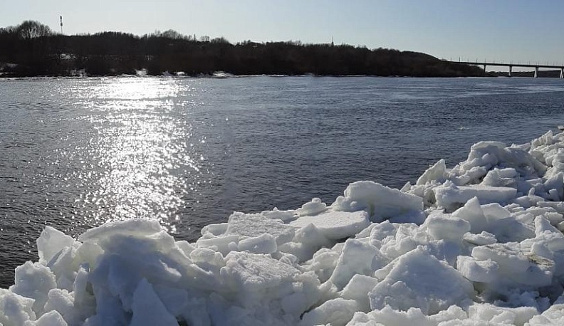 29 марта на Оке начался ледоход, река в Калуге вскрылась ото льда