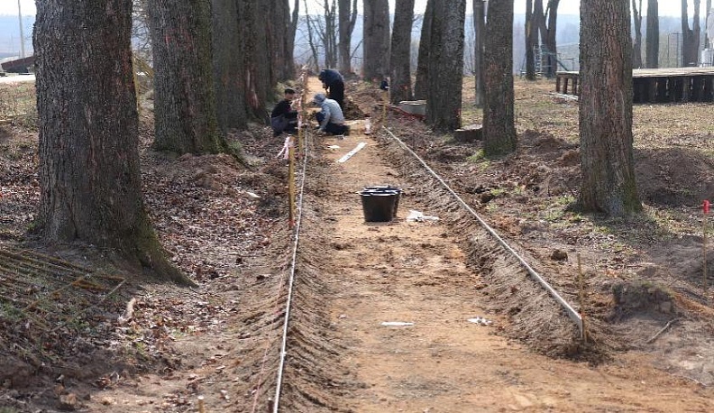 Городской парк на реке Турее в Мещовске преображается