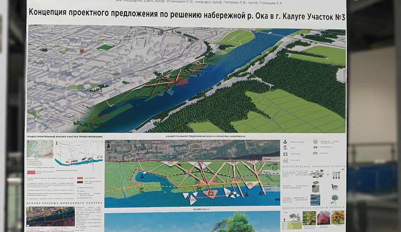 Студенты-архитекторы из 13 вузов показали 25 концепций развития прибрежных территорий Калуги