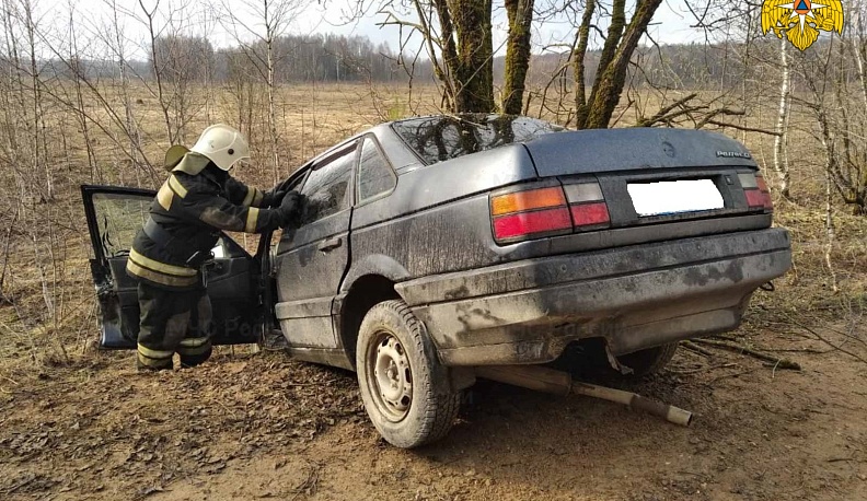 В Износковском районе «Фольксваген» врезался в дерево
