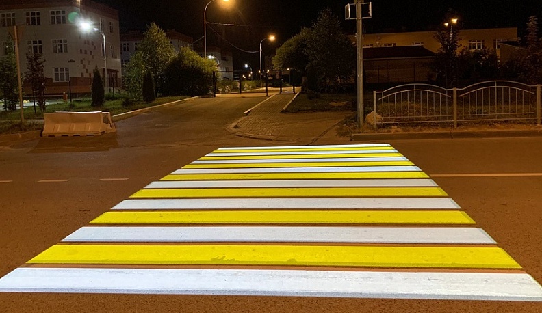 В Калуге появятся еще десять проекционных пешеходных переходов
