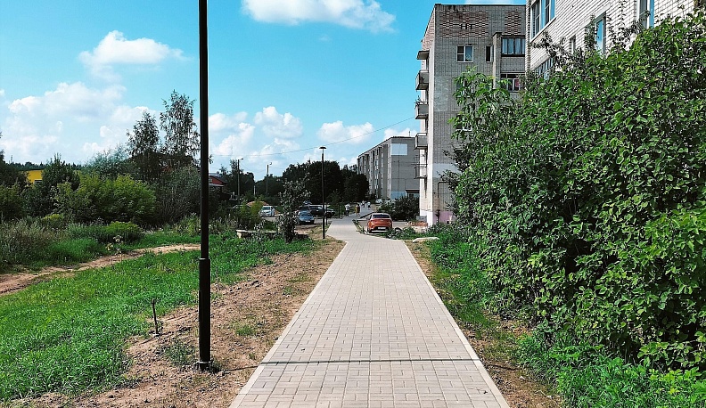 В Жуковском районе облагородили пешеходную зону за 4,3 миллиона рублей