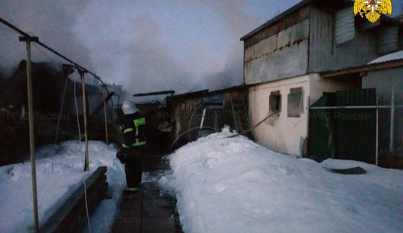 В Медыни пострадал человек при пожаре дома