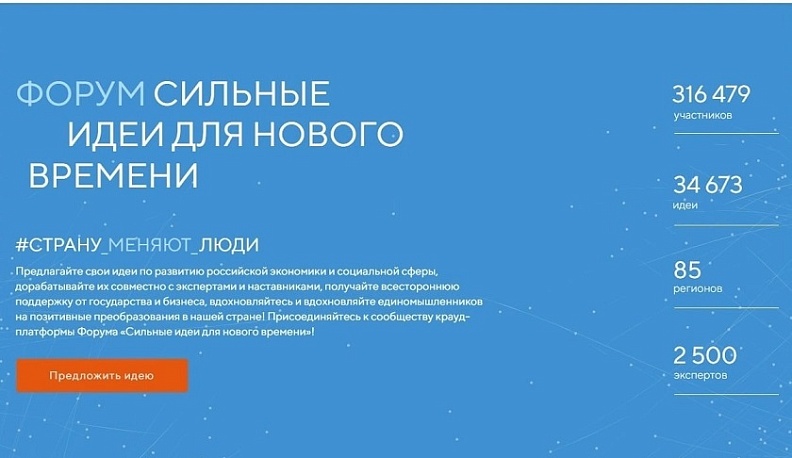 Стартовал сбор идей на форум «Сильные идеи для нового времени» – 2023