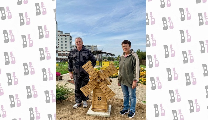 Во дворе школы Малоярославца появилась мельница