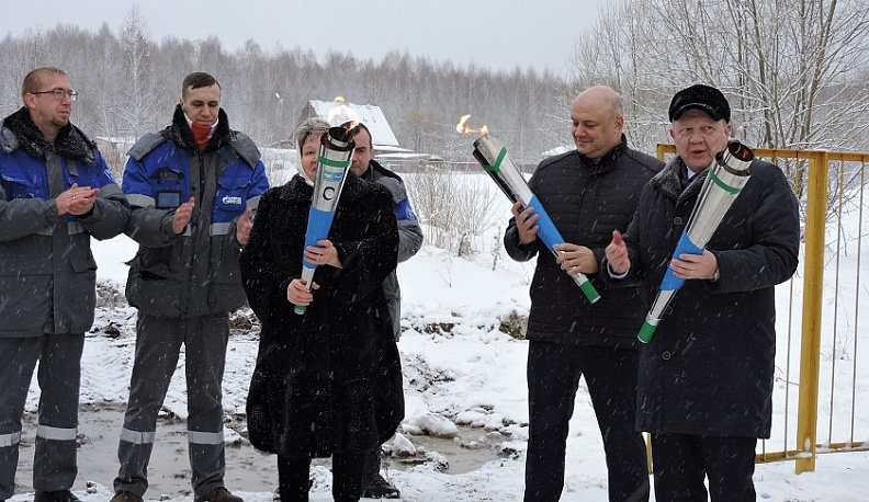 В селе Ильинское Перемышльского района пустили газ