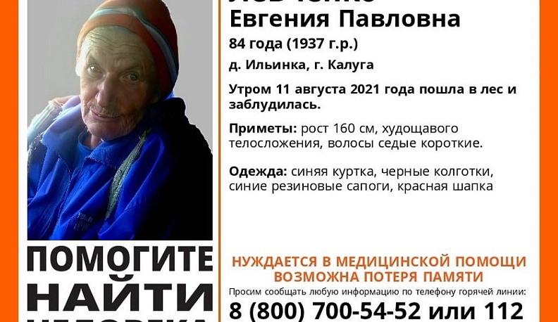 В Калуге ищут заблудившуюся в лесу 84-летнюю пенсионерку