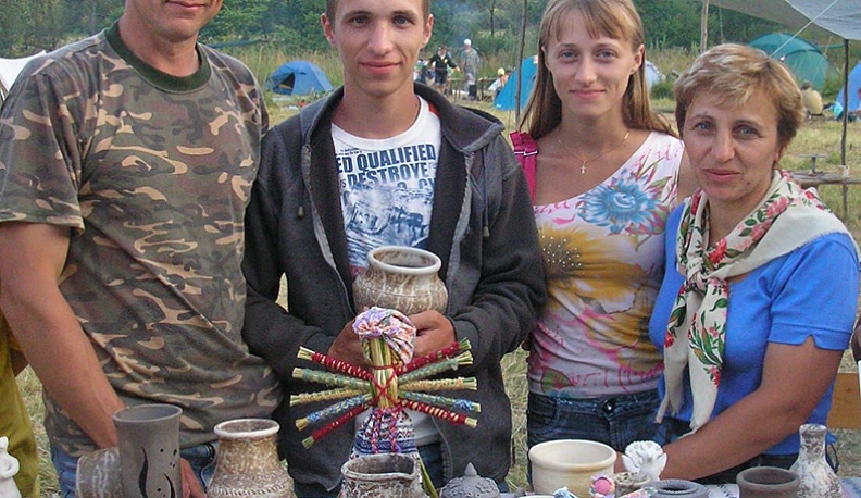 Семья Заборских: Александр Геннадьевич, Алексей,  Евгения,  Татьяна Георгиевна. 2007 год.