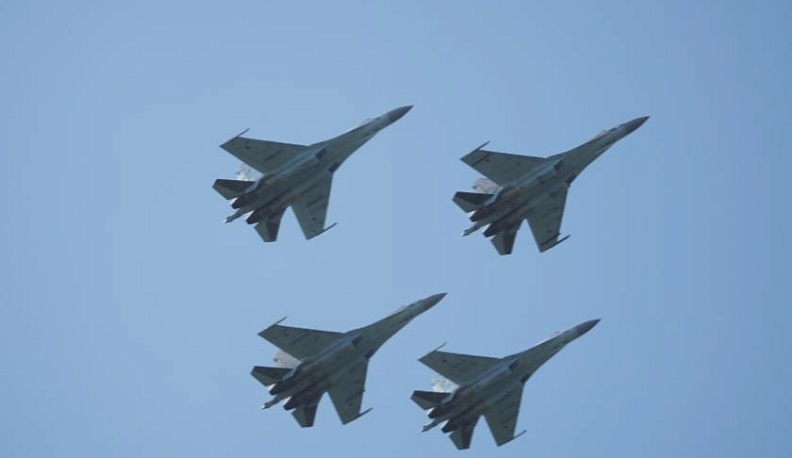 Над Калугой 31 августа пролетели "Соколы России"