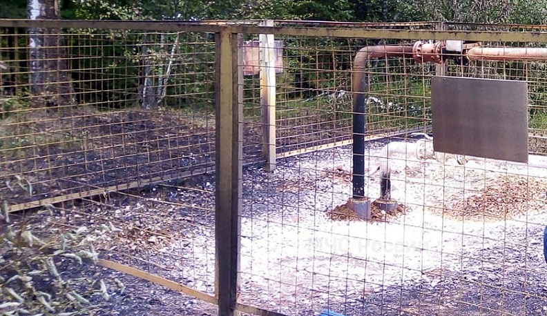 В Юхновском районе молния ударила в газовую трубу