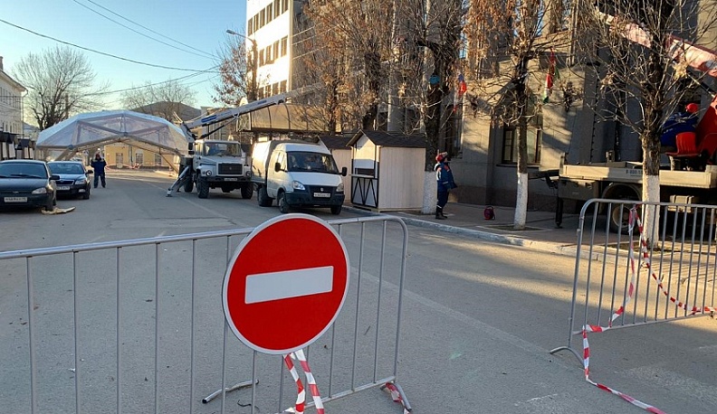 Театральная улица в Калуге перекрыта на месяц