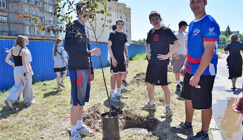 В Тарусе ко Дню России высадили «Аллею чемпионов»