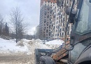 В Обнинске убрали снег с тротуара после просьбы в интернете