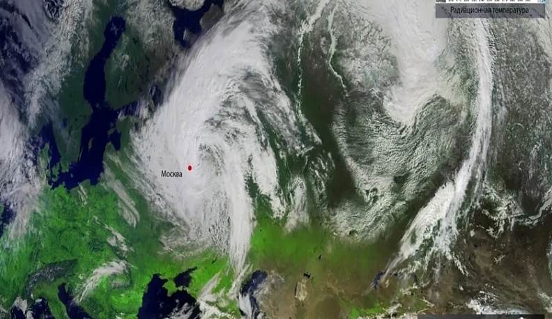 Метеоспутники с приборами из Тарусы засняли североатлантический циклон, принёсший непогоду в регион