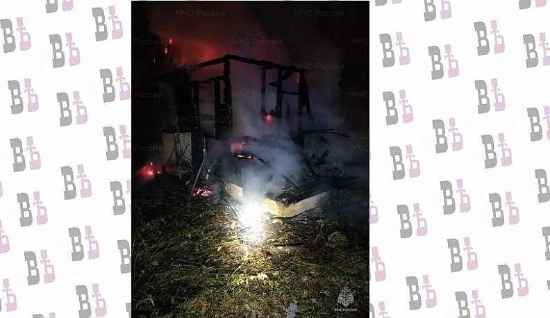 Дачный дом сгорел в Калужской области