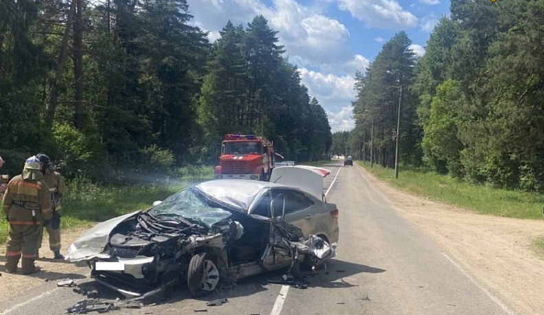 В Мосальском районе водитель пострадал в столкновении своей машины с грузовиком