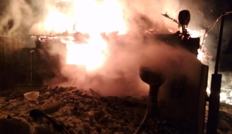 В Спас-Деменском районе сгорела баня