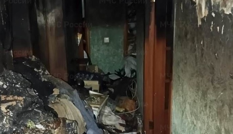 В Калуге человек пострадал в пожаре