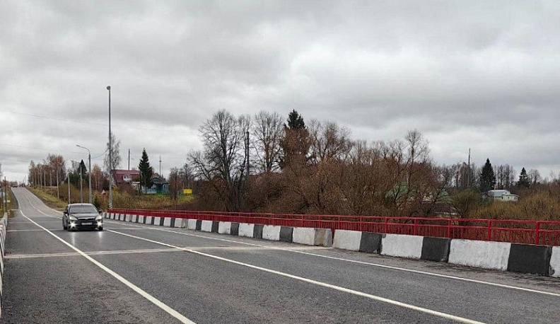 В Ферзиковском районе закончен ремонт автомобильного моста через Мышегу