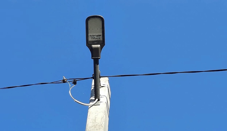 В Барятино Тарусского района появилось уличное освещение