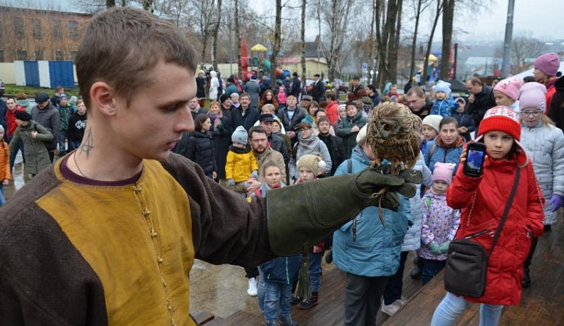 Соколиное шоу на фестивале «УграFest» привлекает зрителей