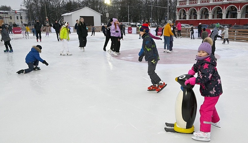 Каток в Калуге на Старом Торге за январь посетило 17,5 тысяч человек
