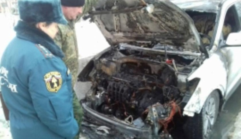 В Шайковке сгорела иномарка