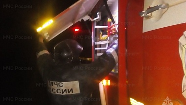 В Тарусском округе сгорела баня