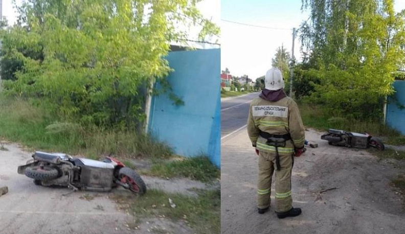 В Козельском районе скутерист попал в больницу после ДТП