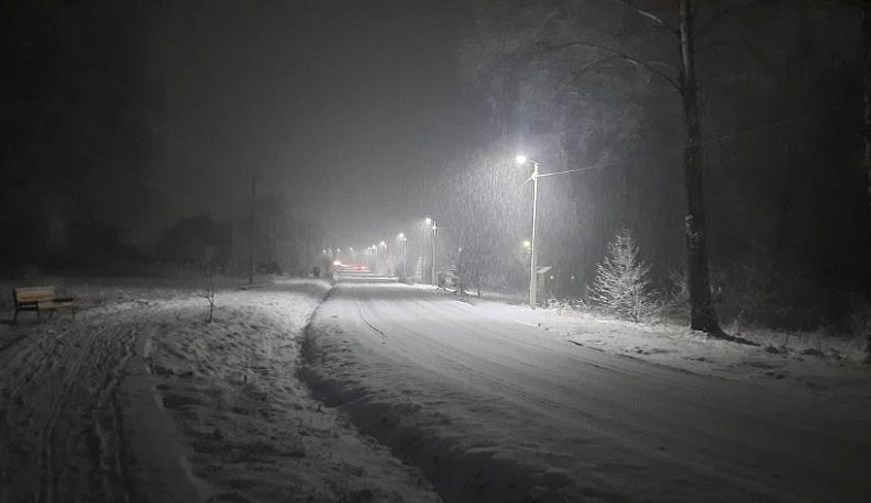 В одном из самых тёмных микрорайонов Тарусы зажглись уличные фонари