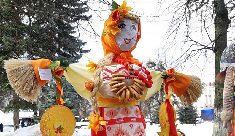 В Калуге сожгли масленичное чучело