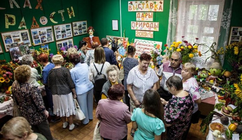 На урожайной выставке представили ёжика, лису и лягушку