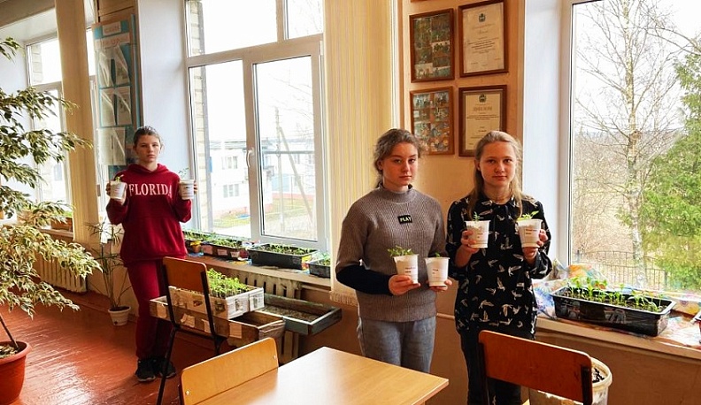 Людиновские школьники посадили различные культуры