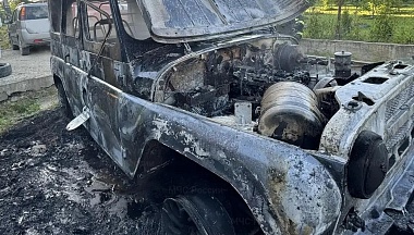В Жуковском округе сгорел автомобиль