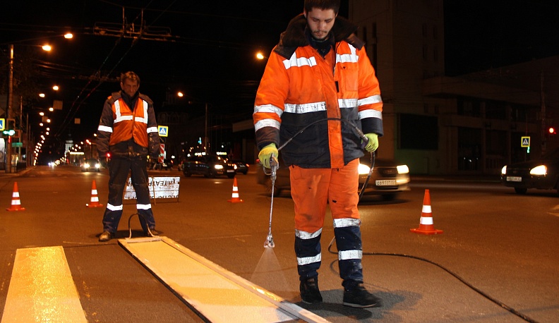 Дорожную разметку в Калуге сделали на 20 процентов