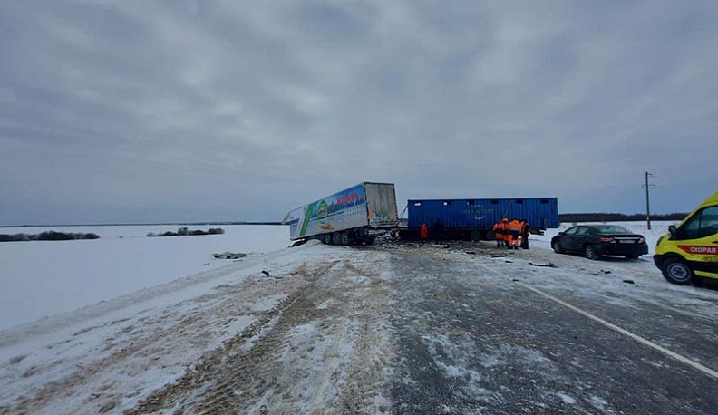 В Мещовском районе погиб водитель фуры в аварии на встречке