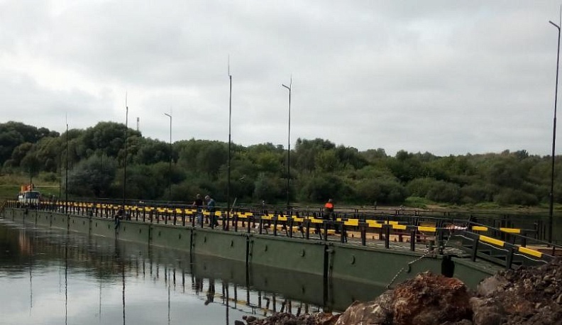 В Калуге на пять дней закрыли понтонный мост для покраски