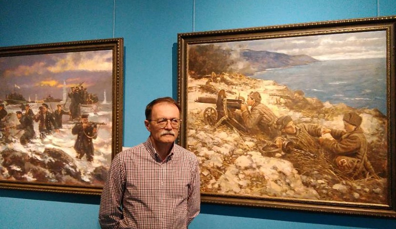 В Калужском музее изобразительных искусств прошла встреча с художником студии им. М. Б. Грекова Валерием Мокрушиным